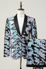 Load image into Gallery viewer, White Sequins Mens Two-Piece Suit Shawl Lapel One Button Formal Tuxedo