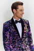 Load image into Gallery viewer, White Sequins Mens Two-Piece Suit Shawl Lapel One Button Formal Tuxedo