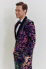 Load image into Gallery viewer, White Sequins Mens Two-Piece Suit Shawl Lapel One Button Formal Tuxedo