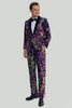 Load image into Gallery viewer, Purple Sequins Mens Two-Piece Suit Shawl Lapel One Button Tuxedo