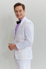 Load image into Gallery viewer, Sparkly White Sequined 2 Piece Men&#39;s Formal Party Suits