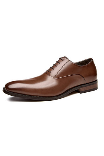 Black Men's Leather Slip-On Dress Shoes