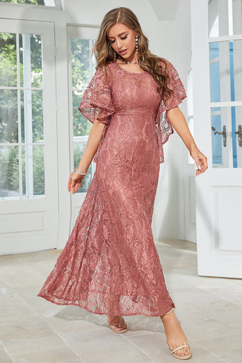 Lace Dusty Rose Mother of Bride Dress