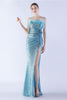 Load image into Gallery viewer, Black Spaghetti Straps Sheath Sequin Formal Dress with Feather