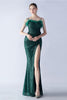 Load image into Gallery viewer, Black Spaghetti Straps Sheath Sequin Formal Dress with Feather