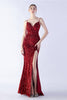 Load image into Gallery viewer, Glitter Mermaid Spaghetti Straps Beaded Symphony Black Formal Dress With Side Slit