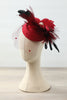 Load image into Gallery viewer, 1920s Burgundy Feathere Headband