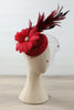 Load image into Gallery viewer, 1920s Burgundy Feathere Headband