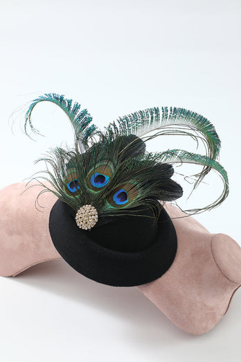 1920s Black Peacock Headpieces