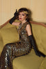 Load image into Gallery viewer, Golden Sequined 1920s Dress