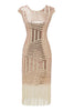 Load image into Gallery viewer, Blush Round Neck 1920s Flapper Dress