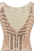 Load image into Gallery viewer, Blush Round Neck 1920s Flapper Dress