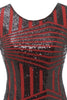 Load image into Gallery viewer, Red Round Neck 1920s Flapper Dress