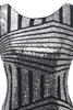 Load image into Gallery viewer, Silver Round Neck 1920s Flapper Dress