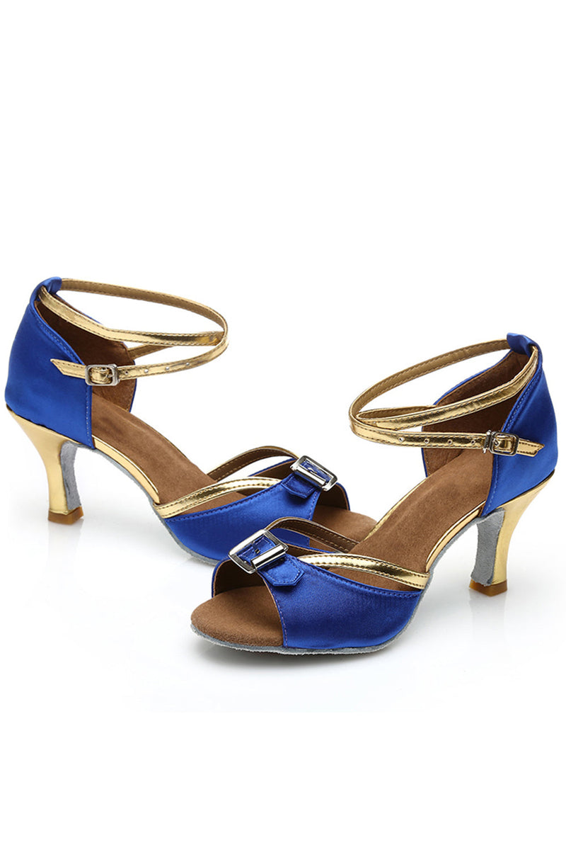 Load image into Gallery viewer, Black and Gold T-Straps 1920s Sandal