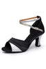 Load image into Gallery viewer, Black Silver Pointed 1920s Sandal