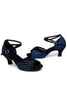 Load image into Gallery viewer, Blue Plaid Pointed Sandal 1920s Heel