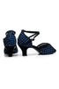 Load image into Gallery viewer, Blue Plaid Pointed Sandal 1920s Heel