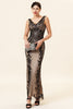 Load image into Gallery viewer, Champagne Sequins Gatsby 1920s Prom Dress