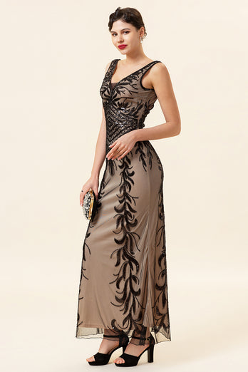 Champagne Sequins Gatsby 1920s Prom Dress