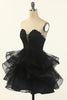 Load image into Gallery viewer, Strapless Tulle Little Black Dress