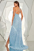 Load image into Gallery viewer, One Shoulder Sequined Mermaid Formal Dress