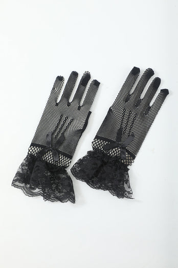 Four Pieces Earrings Gloves Party Accessories Sets