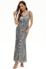 Load image into Gallery viewer, Sequin V-neck Sheath Long Formal Dress