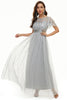 Load image into Gallery viewer, Sequins Tulle Mother of Bride Dress