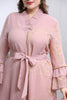 Load image into Gallery viewer, Plus Size Pink Mother of The Bride Dress with Sleeves