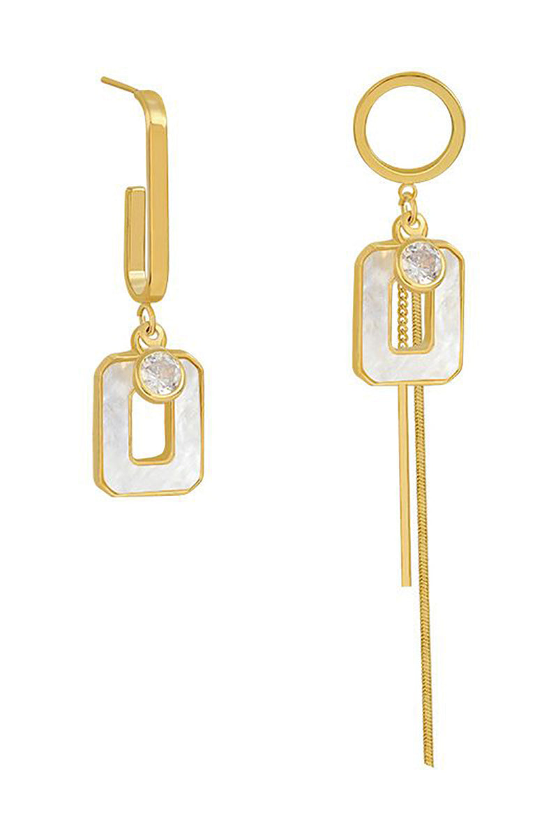 Load image into Gallery viewer, Golden Asymmetrical Tassel Long Earrings