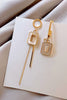 Load image into Gallery viewer, Golden Asymmetrical Tassel Long Earrings