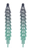 Load image into Gallery viewer, Tassel Gradient Colored Rhinestones Long Earrings