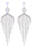 Load image into Gallery viewer, Silver Zircon Tassel Rhinestones Earrings