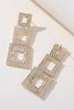 Load image into Gallery viewer, Rhinestones Geometric Patchwork Square Earrings