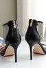 Load image into Gallery viewer, Black Rhinestone Thick High Heels