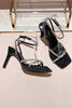 Load image into Gallery viewer, Rhinestone Open Toe Pump Heel Sandal