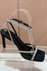 Load image into Gallery viewer, Rhinestone Open Toe Pump Heel Sandal