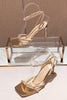 Load image into Gallery viewer, Rhinestone Open Toe Pump Heel Sandal