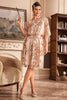 Load image into Gallery viewer, Batwing Sleeves Champagne Sequins 1920s Dress