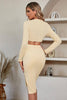 Load image into Gallery viewer, Apricot Cutout Bodycon Party Dress With Slit