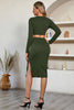 Load image into Gallery viewer, Apricot Cutout Bodycon Party Dress With Slit