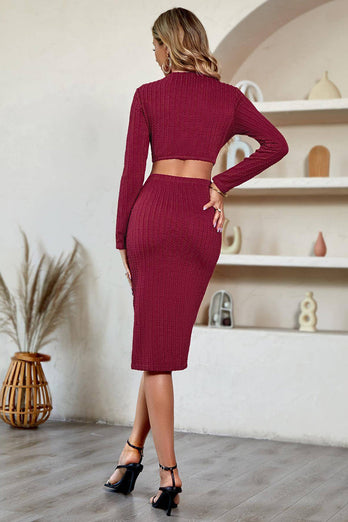 Apricot Cutout Bodycon Party Dress With Slit