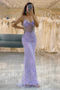 Load image into Gallery viewer, Glitter Lilac Long Corset Appliqued Formal Dress