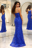 Load image into Gallery viewer, Royal Blue Mermaid Long Formal Dress With Appliques