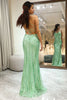 Load image into Gallery viewer, Glitter Green Mermaid Long Sequined Formal Dress