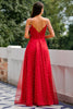 Load image into Gallery viewer, Spaghetti Straps Red Long Formal Dress with Beading