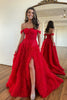 Load image into Gallery viewer, Pink Corset Off the Shoulder Long Formal Dress with Ruffles