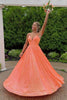 Load image into Gallery viewer, Sparkly Hot Pink Sequins A-Line Long Formal Dress