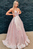 Load image into Gallery viewer, Sparkly Hot Pink Sequins A-Line Long Formal Dress